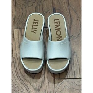Lemon Jelly Women  Platform Slide Sandals Vegan Jelly Shoes Size 39 NWOT